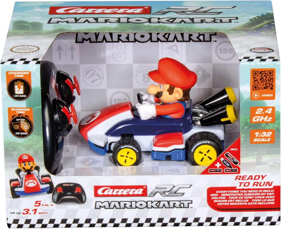 Carrera RC I 2,4GHz Mario Kart Race Kart 1:32 I Mario RC-Fahrzeug I Offiziell lizenziert