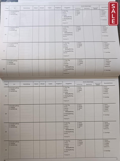 DS24 Flugnachweisheft Flugbuch für Profi & private Copterpiloten