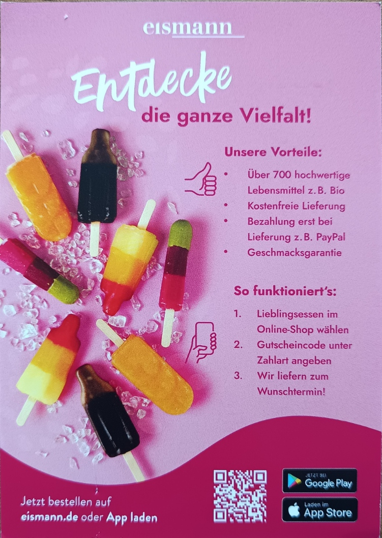 30 € Gutschein für eismann - Tiefgekühlte Lebensmittel bestellen