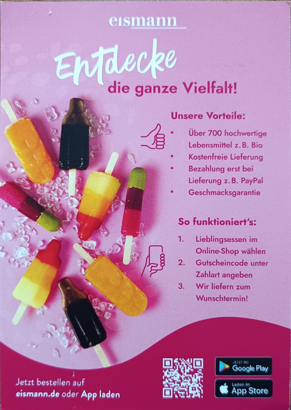 30 € Gutschein für eismann - Tiefgekühlte Lebensmittel bestellen