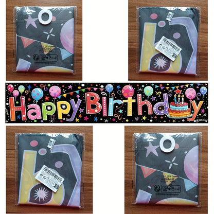 Happy Birthday Banner 200x40cm für deine Party, NEU